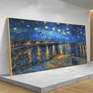 Arte en Lienzo para Pared ZXMDP La Noche Estrellada Sobre el Ródano de Van Gogh Arte en Lienzo para Pared ZXMDP La Noche Estrellada Sobre el Ródano de Van Gogh