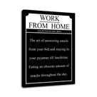 Arte motivacional de parede em tela YSPCSUN Work from Home 45x60cm Arte motivacional de parede em tela YSPCSUN Work from Home 45x60cm