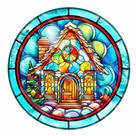 Artesanato Pintura Diamante Diy 30X30 - NATAL VITRAL III Artesanato Pintura Diamante Diy 30X30 - NATAL VITRAL III