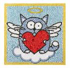 Artesanato Pintura Diamante Diy KIDS 18X18 - GATO ANJINHO