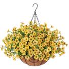Artificial Hanging Mums Plants Flowers Basket HyeFlora