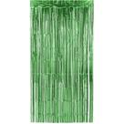 Artigo para Decoração Cortina Metalizada Verde Escuro 1X2M