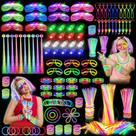 Artigos para festas OLUPP Glow in the Dark 264 unidades com óculos de LED
