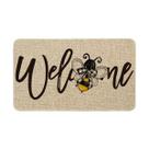 Artoid Mode Felpudo Bienvenida de Abeja para Primavera, Decoración de Verano para el Hogar, Alfombra de Piso de Bajo Perfil para Interior y Exterior 43x74 cm