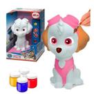 Arts Kit Pintura Boneca Skye da Patrulha Canina 18cm com Tinta Removivel Elka