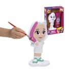 Arts Kit Pintura dos Rosa Boneca Katlen ou Emily Vick 5 Tintas e Pincel KZPlay +4 anos