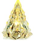ARVORE ACRILICO NATAL C/LED (BRANCO QUENTE) 6X4,5cm