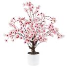 Árvore Artificial de Flor de Cerejeira Caxchiling 61 cm, Vaso Rosa