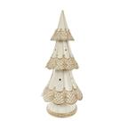 Árvore com led branco/dourado/bege - 30cm