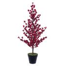 Árvore de Bagas Vermelhas em Vaso Vickerman 71 cm para Ambientes Internos e Externos Cobertos