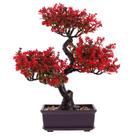 Árvore de bonsai artificial Cabilock 30x36 cm, decoração de mesa vermelha