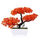 Árvore de bonsai artificial Frujthchy Mini com vaso de cimento de plástico