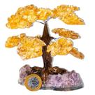 Árvore de Citrino na Drusa - Peça de Decoração Artesanal 17cm Classe B