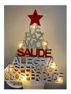Arvore De Madeira De Desejos Com Luz 18cm Enfeite De Natal Arvore De Madeira De Desejos Com Luz 18cm Enfeite De Natal