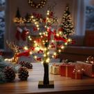 Árvore de Mesa NILUTO 53 cm Vintage com Luzes LED de Natal