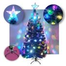 Árvore de Natal 120Cm LED Fibra Ótica Nevada Luzes Colorida Árvore de Natal 120Cm LED Fibra Ótica Nevada Luzes Colorida