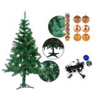 Árvore de Natal 60cm Bolas Douradas 6pçs e Pisca Led Branco