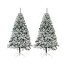 Árvore De Natal Artificial De PVC Com Neve Flocada E Efeito Gelo Para Vitrines De Lojas E Decoração
