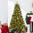 Árvore de Natal Best Choice Products pré-iluminada de 6 pés com 250 LED Árvore de Natal Best Choice Products pré-iluminada de 6 pés com 250 LED