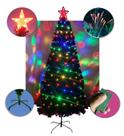 Árvore de Natal Colorida LED 180cm com Fibra Ótica e Estrela Árvore de Natal Colorida LED 180cm com Fibra Ótica e Estrela