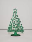 Árvore de Natal com Palavras Glitter Verde