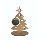 Árvore de Natal com Pêndulo da Sagrada Família em MDF - Verde Escuro