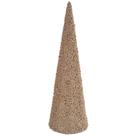 Árvore de Natal cone flocado champanhe dourado 60 cm Árvore de Natal cone flocado champanhe dourado 60 cm