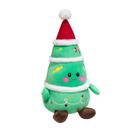 Árvore de Natal de desenho animado de boneca de pelúcia com chapéu de Papai Noel de 40 cm