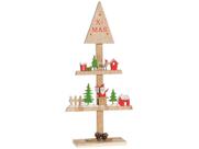 Árvore de Natal de Mesa 33cm Cromus - Pinheiro Desconstruído com Noel