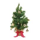 Árvore de Natal Decorada Verde 45cm com 36 Enfeites Dourados Natal Encantado Formosinha