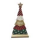 Árvore de Natal Decorativa de Mesa em Madeira 25 cm Enfeite Árvore de Natal Decorativa de Mesa em Madeira 25 cm Enfeite