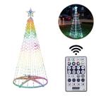 Árvore De Natal Desmontável C/17 Fitas Led 255 Luzes 1,80m