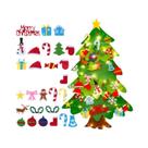 Árvore De Natal DIY Em Feltro Com Luzes Para Decoração De Casa, Ornamento De Natal, Presente De Ano