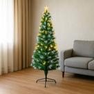 Árvore De Natal Fibra Ótica Branco Frio E Quente 190 Galhos 1,8m Árvore De Natal Fibra Ótica Branco Frio E Quente 190 Galhos 1,8m