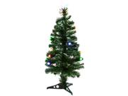 Árvore de Natal Fibra Ótica Verde 90cm com Bolas Árvore de Natal Fibra Ótica Verde 90cm com Bolas