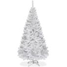 Árvore de Natal GOFLAME 6FT em PVC branco artificial com suporte de metal