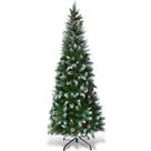 Árvore de Natal GOFLAME Snow Flockada 180 cm com pinhas