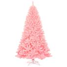 Árvore de Natal Goplus de 2,3 m rosa não iluminada artificial com suporte