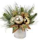 Árvore de Natal Hollyone Small 25cm artificial com enfeites
