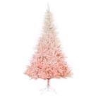 Árvore de Natal HOMCOM Abeto não iluminado de 6 pés com 800 pontas rosa
