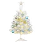 Árvore de Natal HOMDAILY pequena branca de 60 cm com enfeites