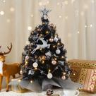 Árvore de Natal Juegoal Black Mini 60cm com 50 luzes LED