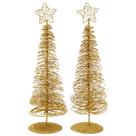 Árvore de Natal Juvale Mini Gold 26,67 cm, decoração de mesa Árvore de Natal Juvale Mini Gold 26,67 cm, decoração de mesa