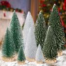 Árvore de Natal KPX Mini Desktop 9 unidades com base de madeira de 10-25 cm