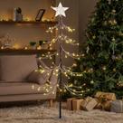 Árvore de Natal LIGHTSHARE Abeto Nevado 1,2m com 112 Luzes LED