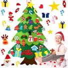 Árvore de Natal LNV DIY Felt Montessori com luz LED, presente para crianças