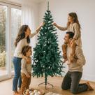 Árvore de Natal Pinheiro 1,80m com 720 Galhos Verde Modelo Cheio, Volumoso e Ideal para Decoração Natalina em Casas, Salas e Ambientes Internos