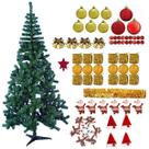 Árvore De Natal Pinheiro Verde 2,40m 600 Galhos Decorada Com Enfeites 86 Itens