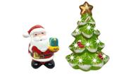 ARVORE DE NATAL PORTA VELA E PAPAI NOEL VERDE Claro - Decore Casa