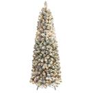 Árvore de Natal ShareConn Prelit Snow Flocked 2,3 m com luzes